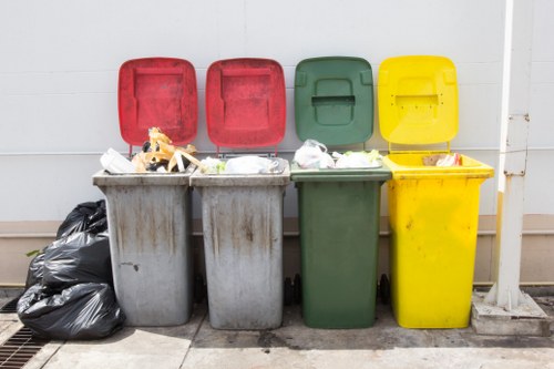 Commercial waste removal truck servicing a business in Hounslow